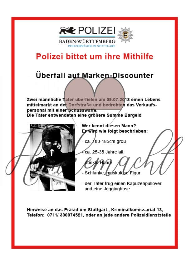 Fahndungsplakat