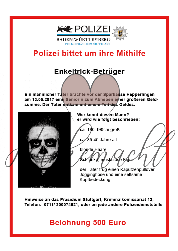 Fahndungsplakat