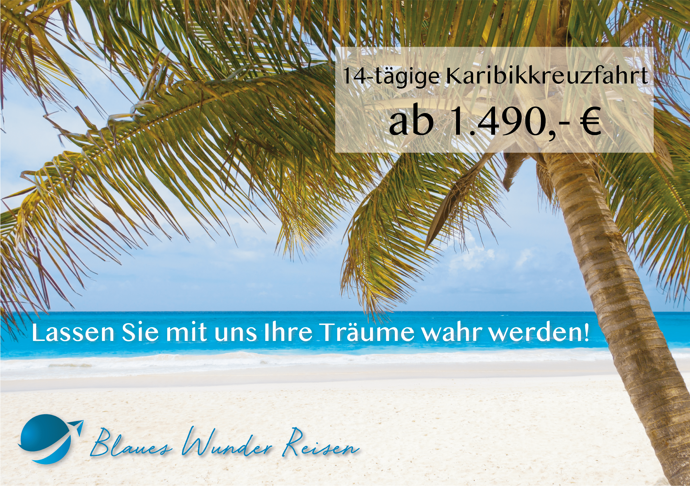 Reiseplakat Karibikkreuzfahrt