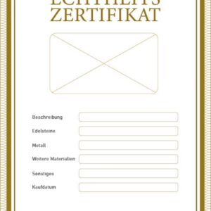 Schmuckzertifikat