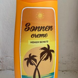 Sonnencreme-Etikett