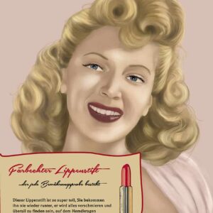 Retro Werbeplakat "Lippenstift"
