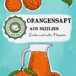Retro Werbeplakat "Orangensaft"