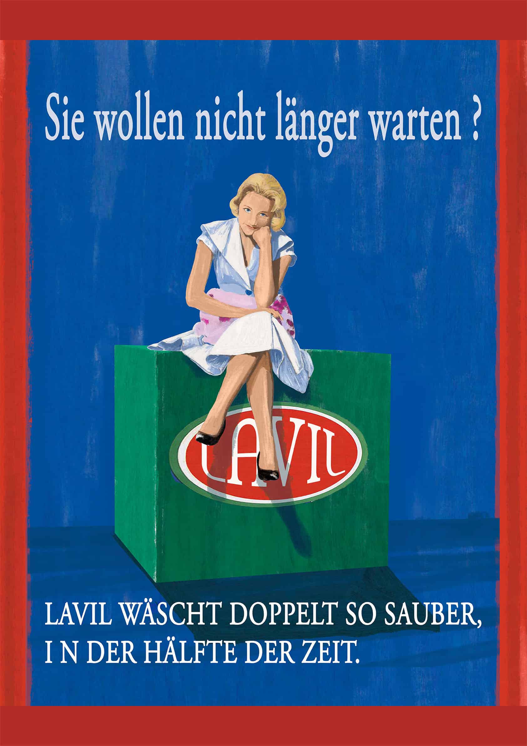 Retro Werbeplakat "Lavil"