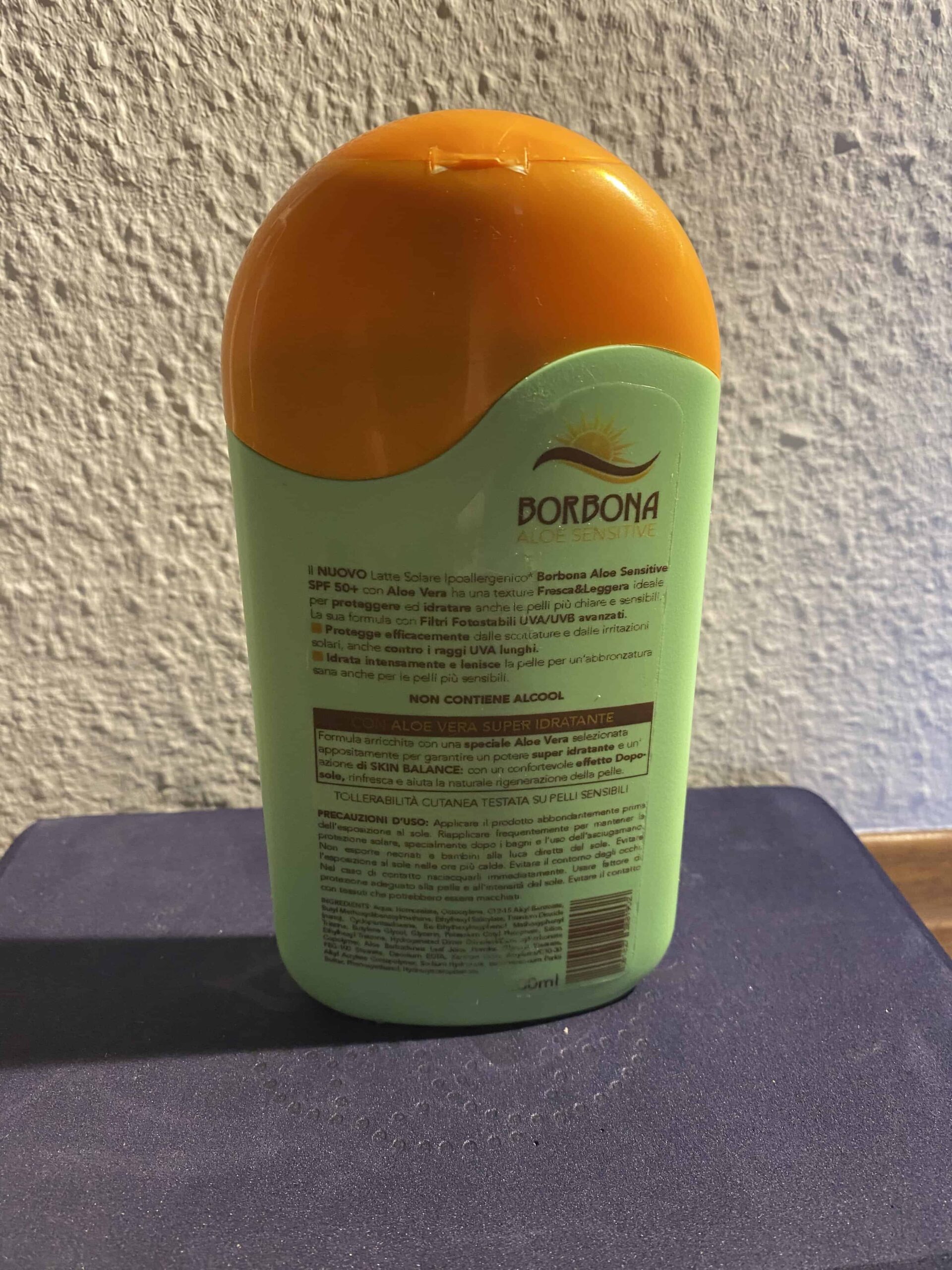 Sonnencreme Borbona Rückseite