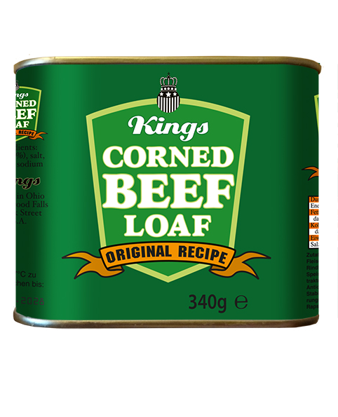 Corned Beef Dose eckig, 340 g, Grün