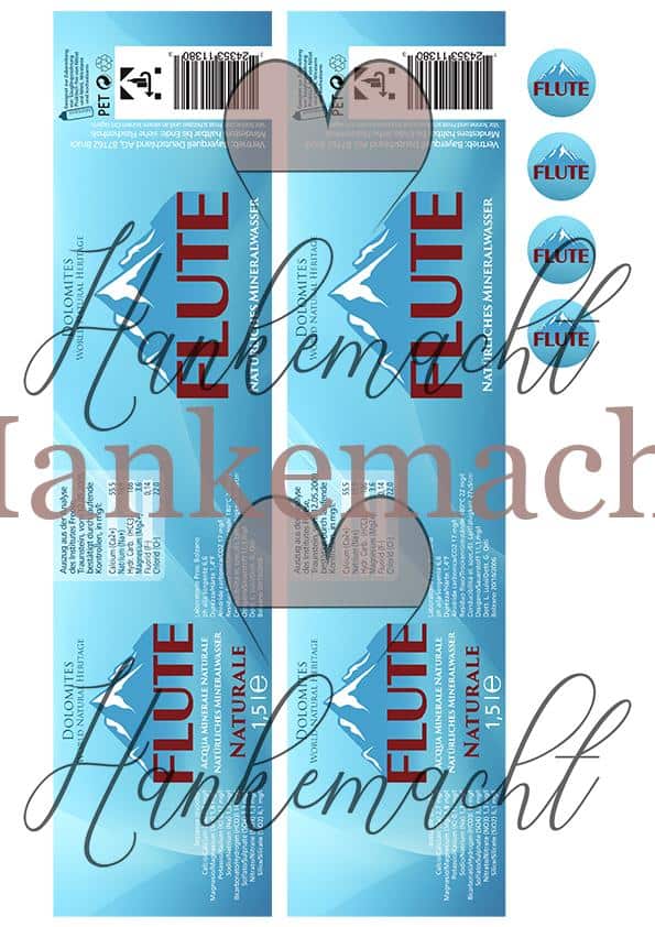 Flute 1,5 Liter, Banderole – Bild 2