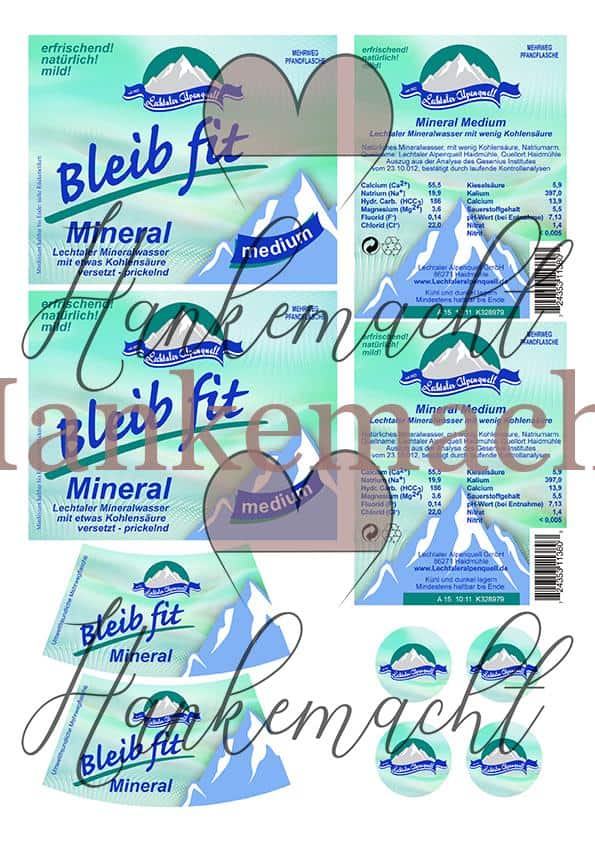 Lechtaler Alpenquell bleib fit Mineralwasser 0,75 Liter und 1 Liter; Medium – Bild 2