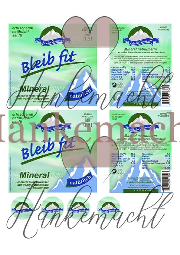 Lechtaler Alpenquell bleib fit Mineralwasser 0, 5 Liter, natriumarm – Bild 2