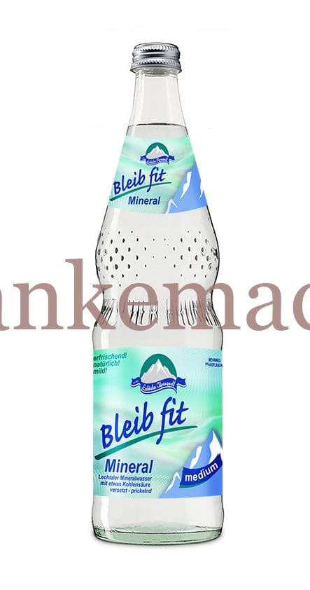 Lechtaler Alpenquell bleib fit Mineralwasser 0,75 Liter und 1 Liter; Medium