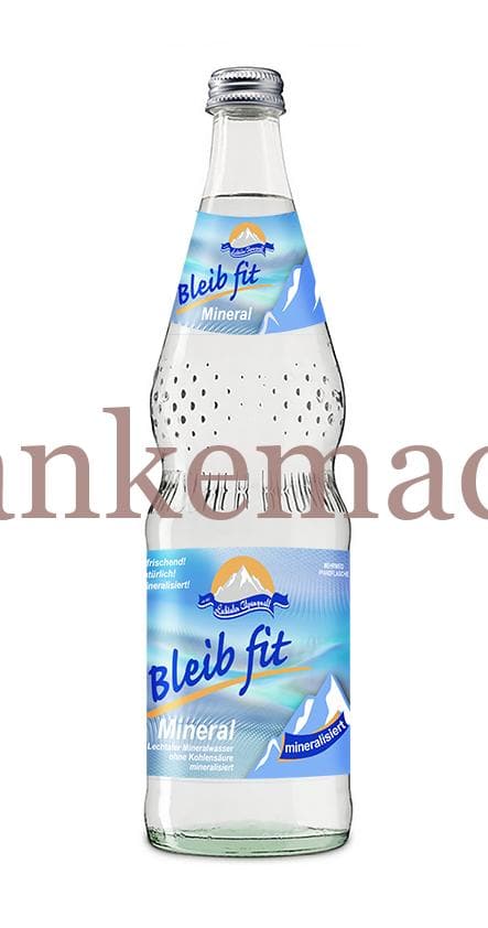 Lechtaler Alpenquell bleib fit Mineralwasser 0,75 Liter und 1 Liter, minimalisiert