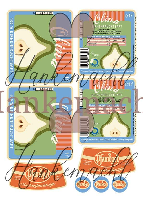 Olina 1 Liter, Birnensaft – Bild 2