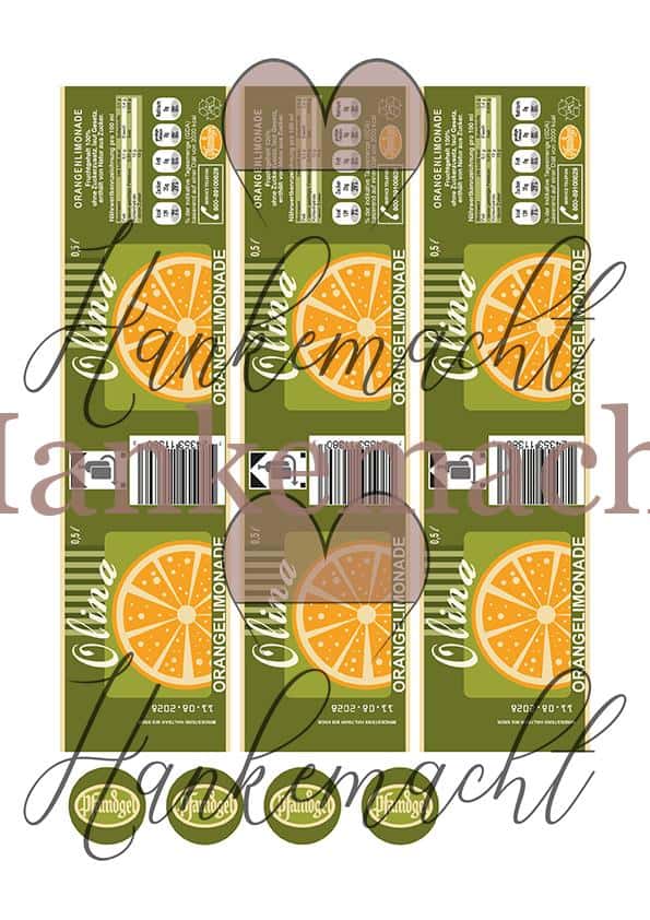 Olina Orangensaft 0,5 Liter, Banderole – Bild 2