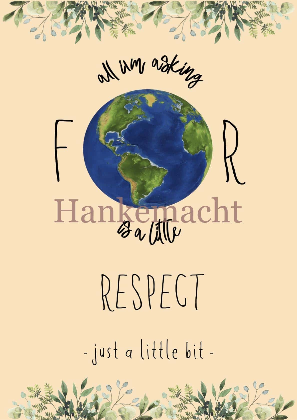 Poster Respect Earth Climate Change