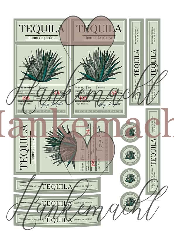 Tequila horno de piedra, 0,7 und 1 Liter (Grün) – Bild 2