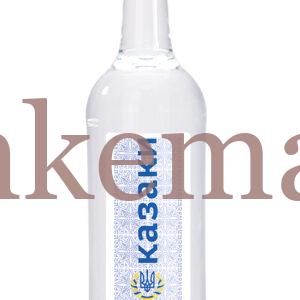 Wodka Borka 0,7 Liter, Etikett vorne 4,5 x 11 cm, Weiß