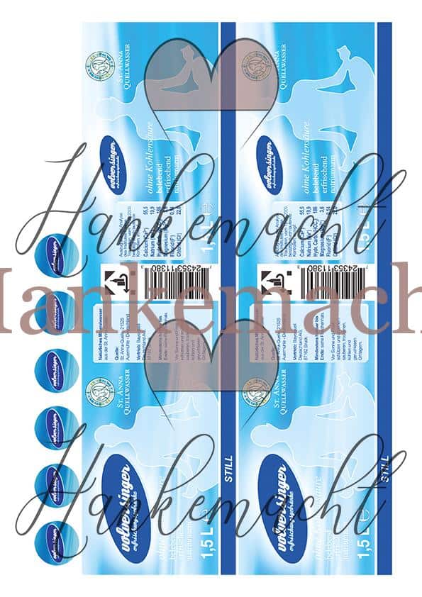 Volversinger Mineralwasser 1,5 Liter, Banderole, Blau – Bild 2