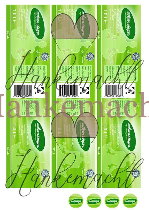 Volversinger Mineralwasser 1 Liter, Banderole, Grün – Bild 2