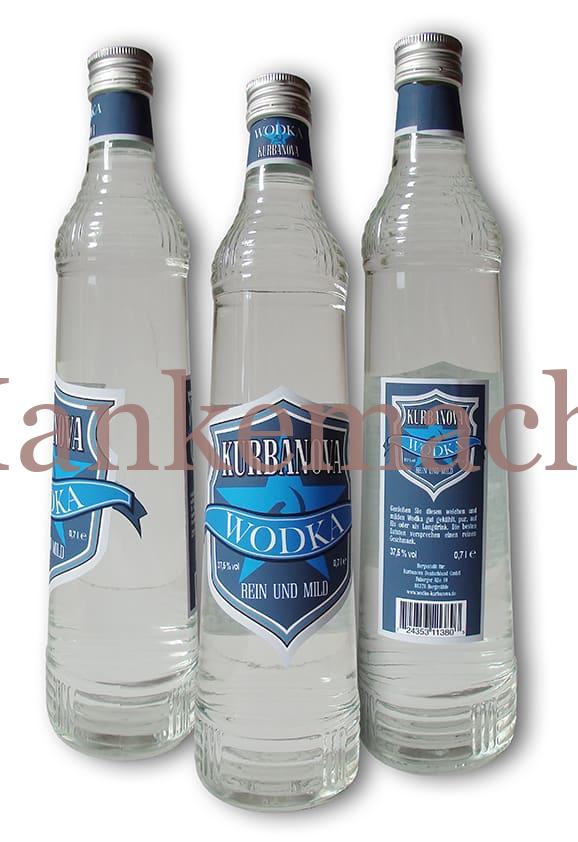Wodka Kurbanova 0,7 Liter, Blau