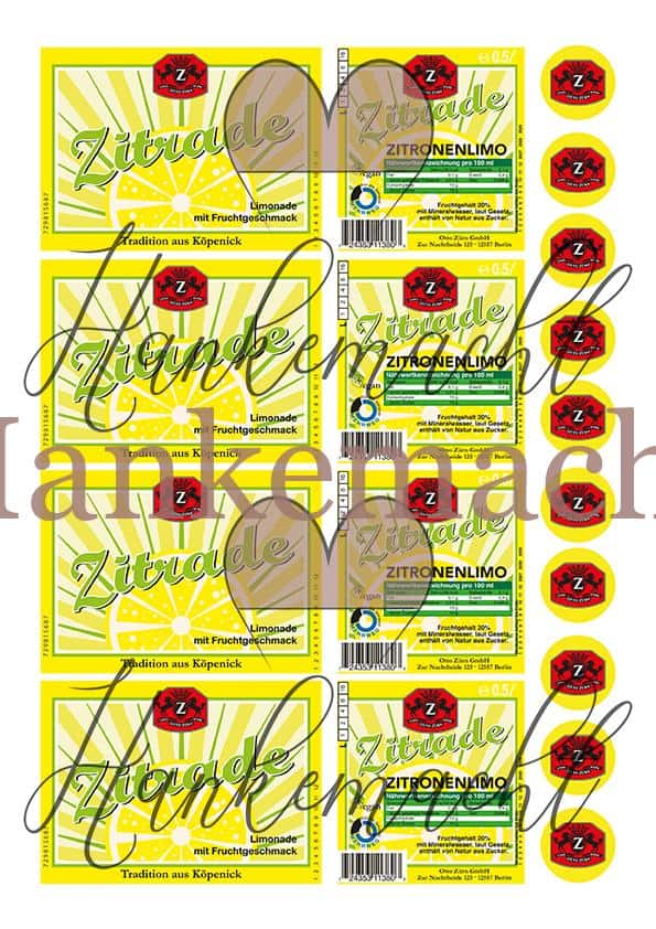 Zürn Retro Zitrade Zitronen Limo 0,3 - 0,5 Liter – Bild 2